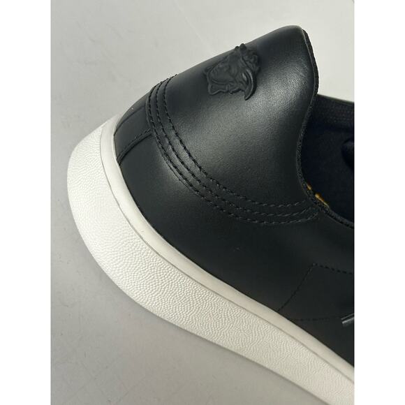 Versace Medusa Men's Black Leather Sneakers 10 US (43 Euro) 1016936 NIB - Picture 4 of 16
